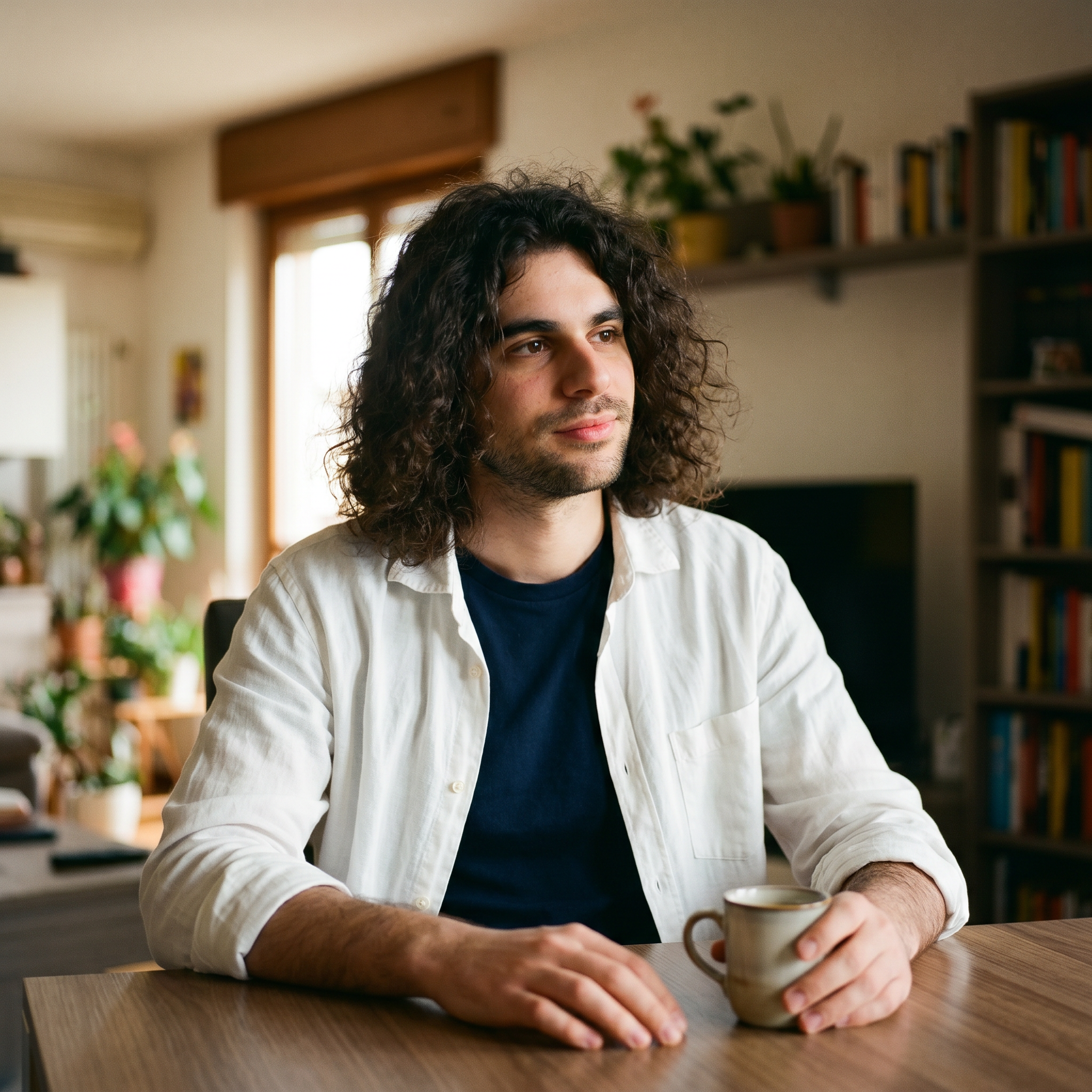 Claudio fuori dallo studio
